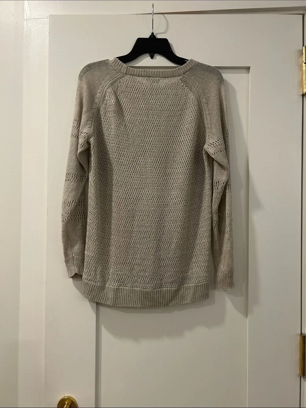 Joie Beige Linen Sweater, Size Large